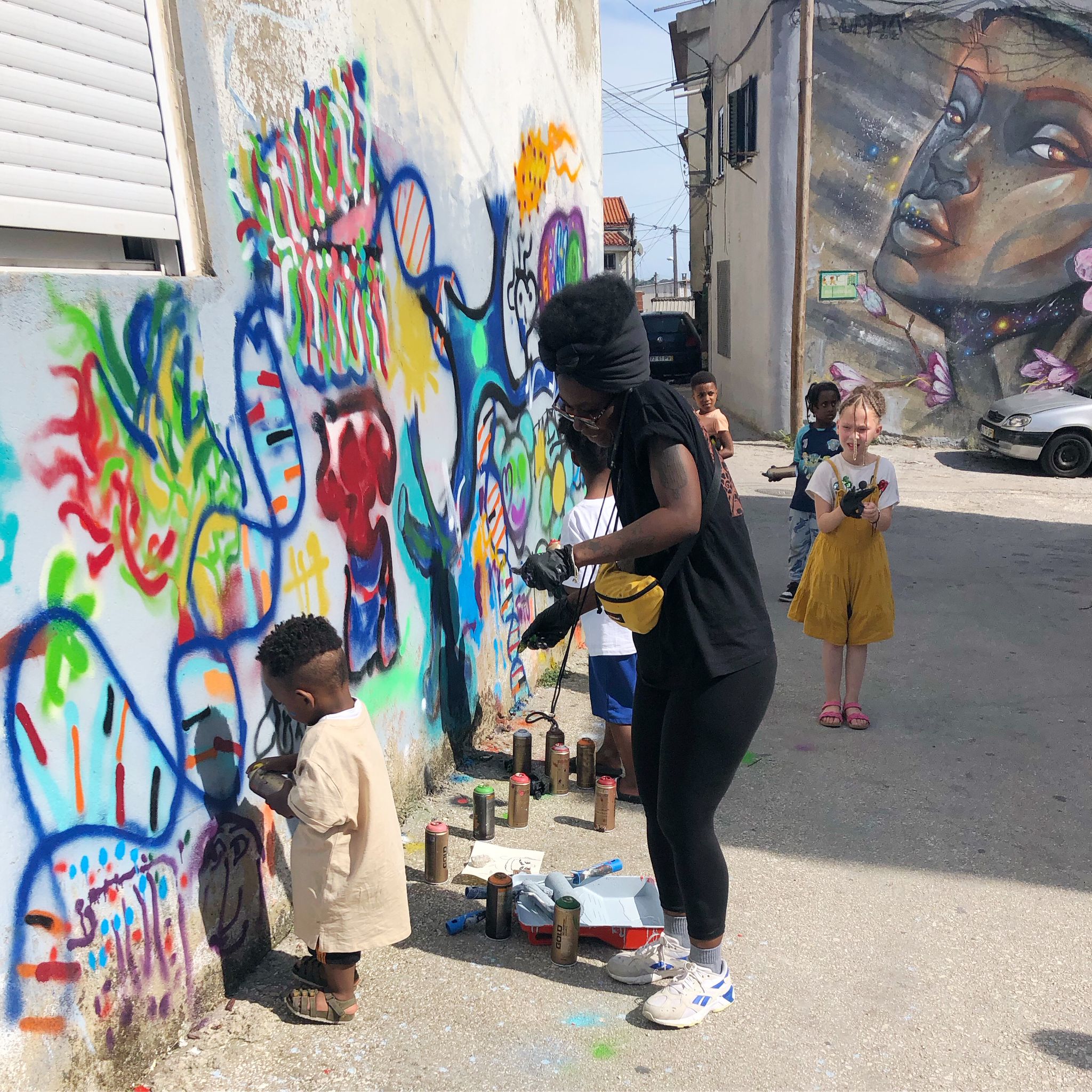 Science mural painting